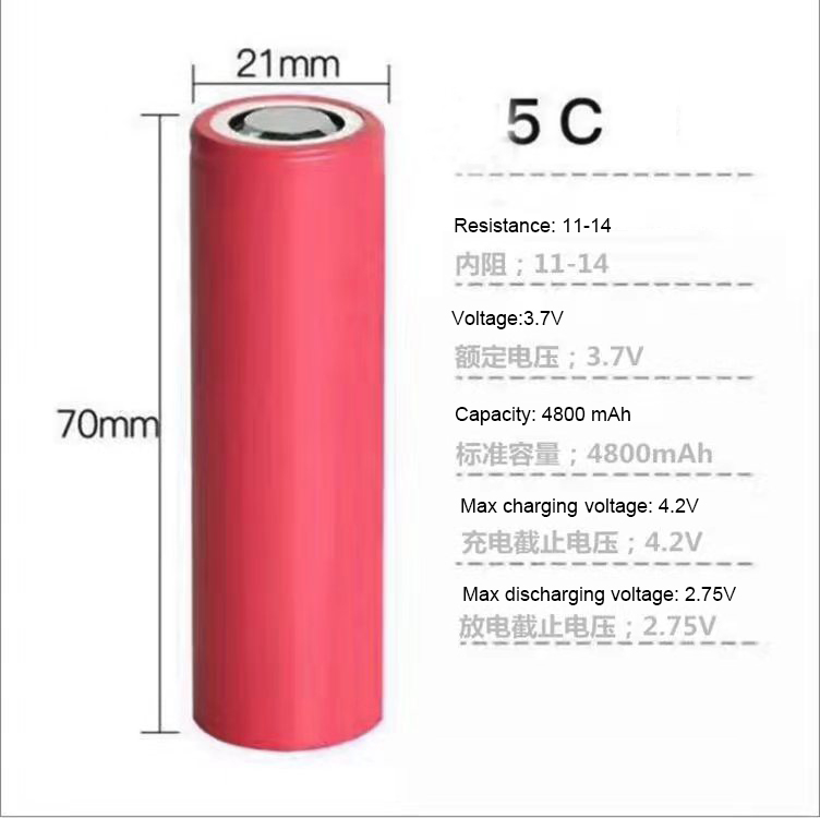 Cylindrical 21700 Battery Cell for All Battery Pack